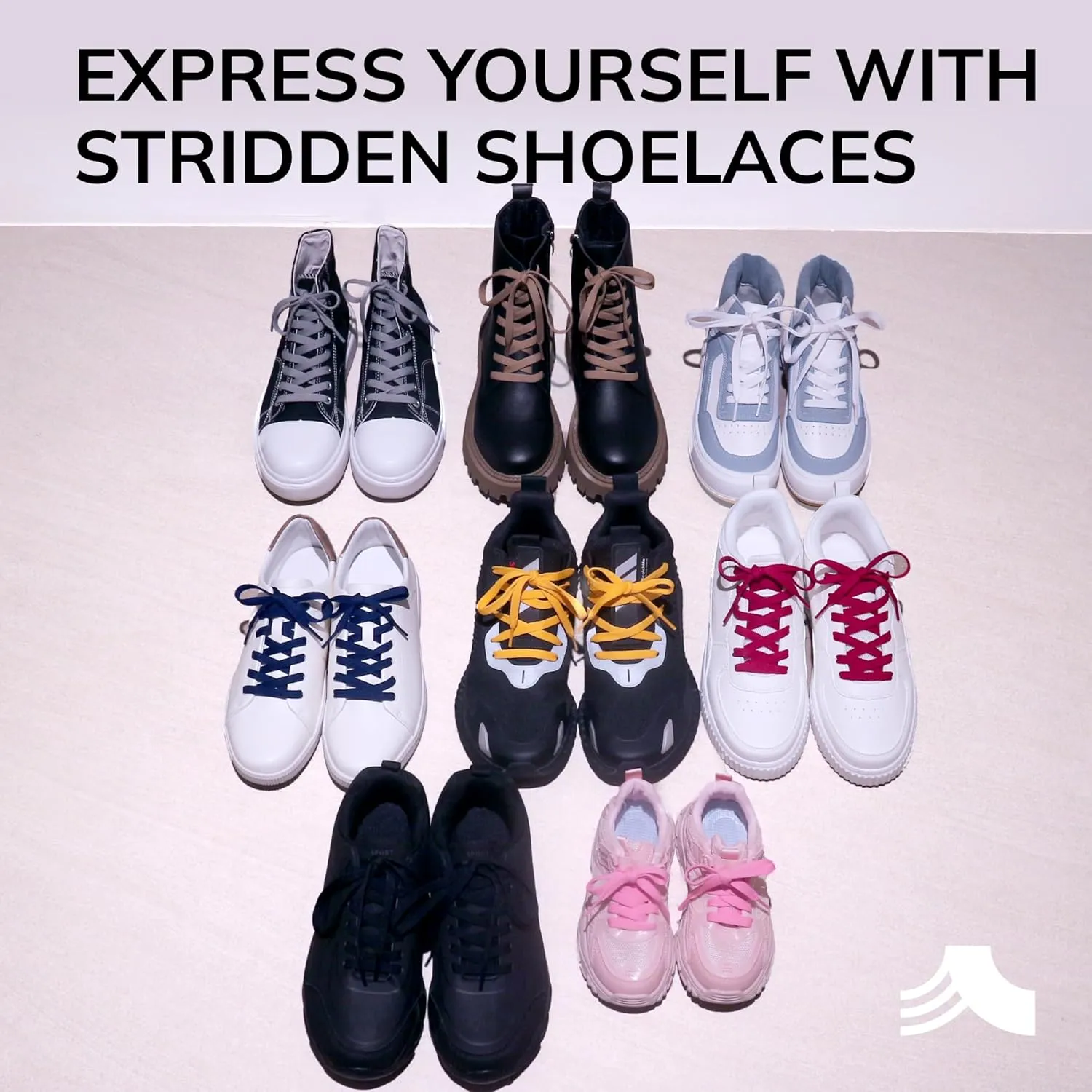 1 Pair One-Tie Elastic Flat Shoelaces for Sneakers Boots, Eco-Positive Stretch Lace Turns Shoes Into Slip-Ons/No-Tie