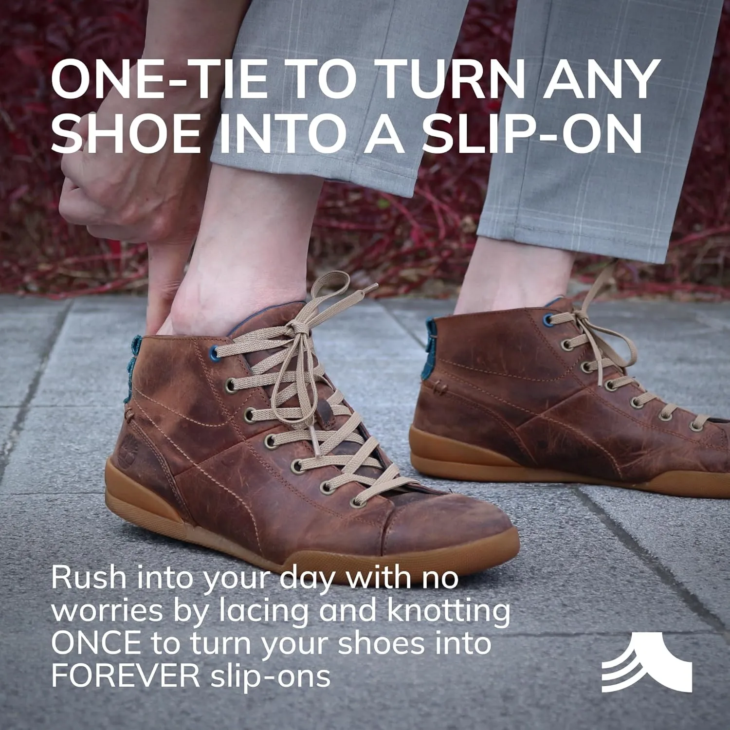 1 Pair One-Tie Elastic Flat Shoelaces for Sneakers Boots, Eco-Positive Stretch Lace Turns Shoes Into Slip-Ons/No-Tie