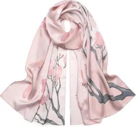 100% Mulberry Silk Scarf - 70'' X 21'' Long Satin Fashion Designer Scarf - Lightweight Wraps with Gift Packed