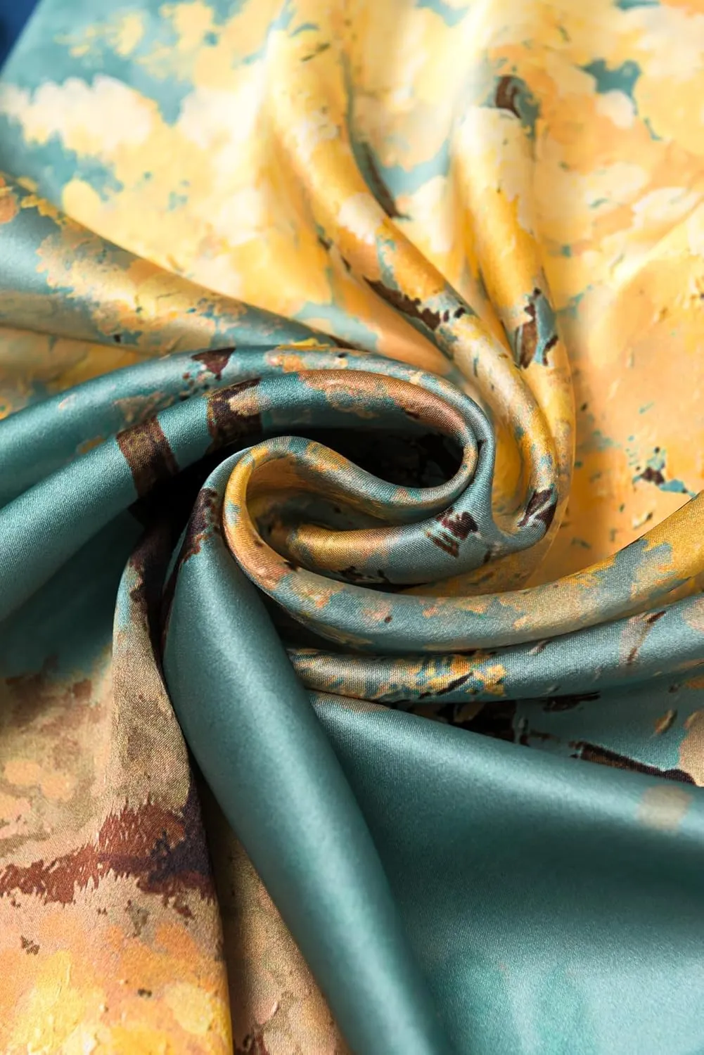 100% Mulberry Silk Scarf - 70'' X 21'' Long Satin Fashion Designer Scarf - Lightweight Wraps with Gift Packed