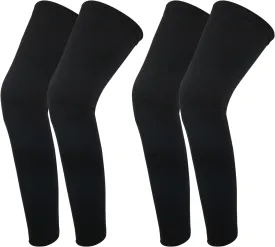 2 Pcs Leg Compression Sleeves for Men Women, Full Leg Sports Compression Sleeve, Compression Leg Sleeve, Compression Leg Sleeves Basketball, Compression Long Knee Sleeve for Running, Cycling, Football