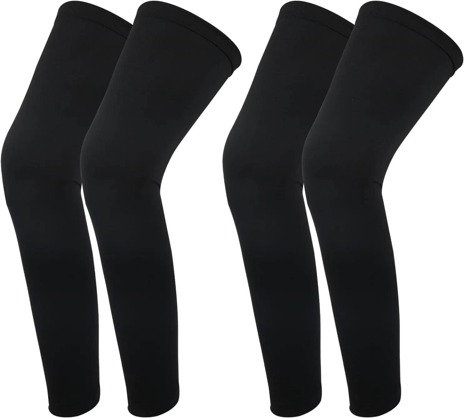 2 Pcs Leg Compression Sleeves for Men Women, Full Leg Sports Compression Sleeve, Compression Leg Sleeve, Compression Leg Sleeves Basketball, Compression Long Knee Sleeve for Running, Cycling, Football