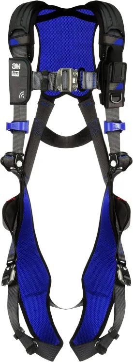 3M 1113004 DBI-SALA ExoFit X300 Comfort Vest Safety Harness Fall Protection, OSHA, ANSI, General Industry, Aluminum Back D-Ring, Auto-Locking Quick Connect Leg and Chest Straps, Medium