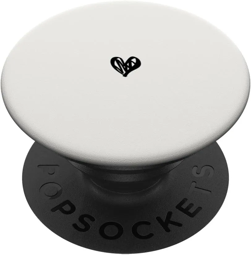 Beige / Sand / Tan Hand Drawn Heart Love Minimalist PopSockets Adhesive PopGrip