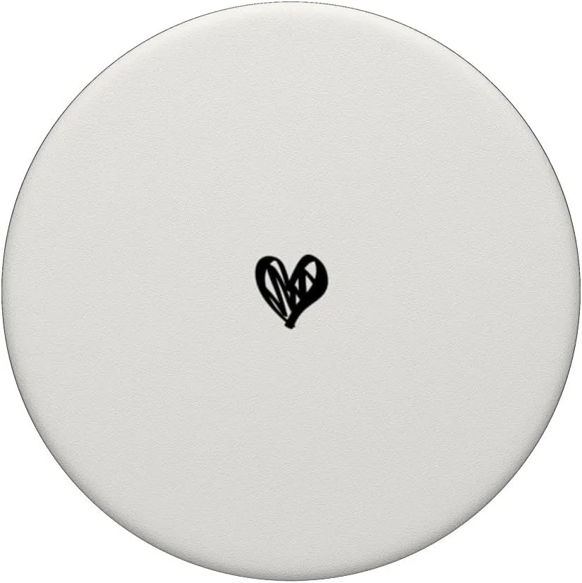 Beige / Sand / Tan Hand Drawn Heart Love Minimalist PopSockets Adhesive PopGrip