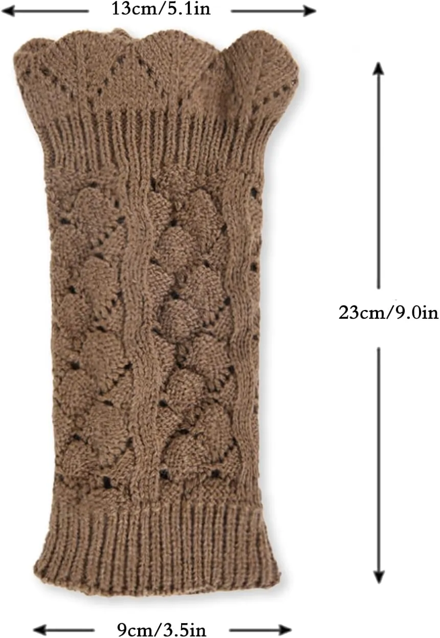 Benefeet Sox 3 Pairs Womens Girls Boot Cuffs Cable Knit Crochet Leg Warmers Socks Winter Warm Short Boot Toppers Socks
