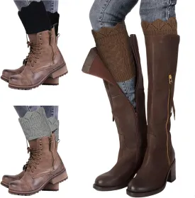 Benefeet Sox 3 Pairs Womens Girls Boot Cuffs Cable Knit Crochet Leg Warmers Socks Winter Warm Short Boot Toppers Socks