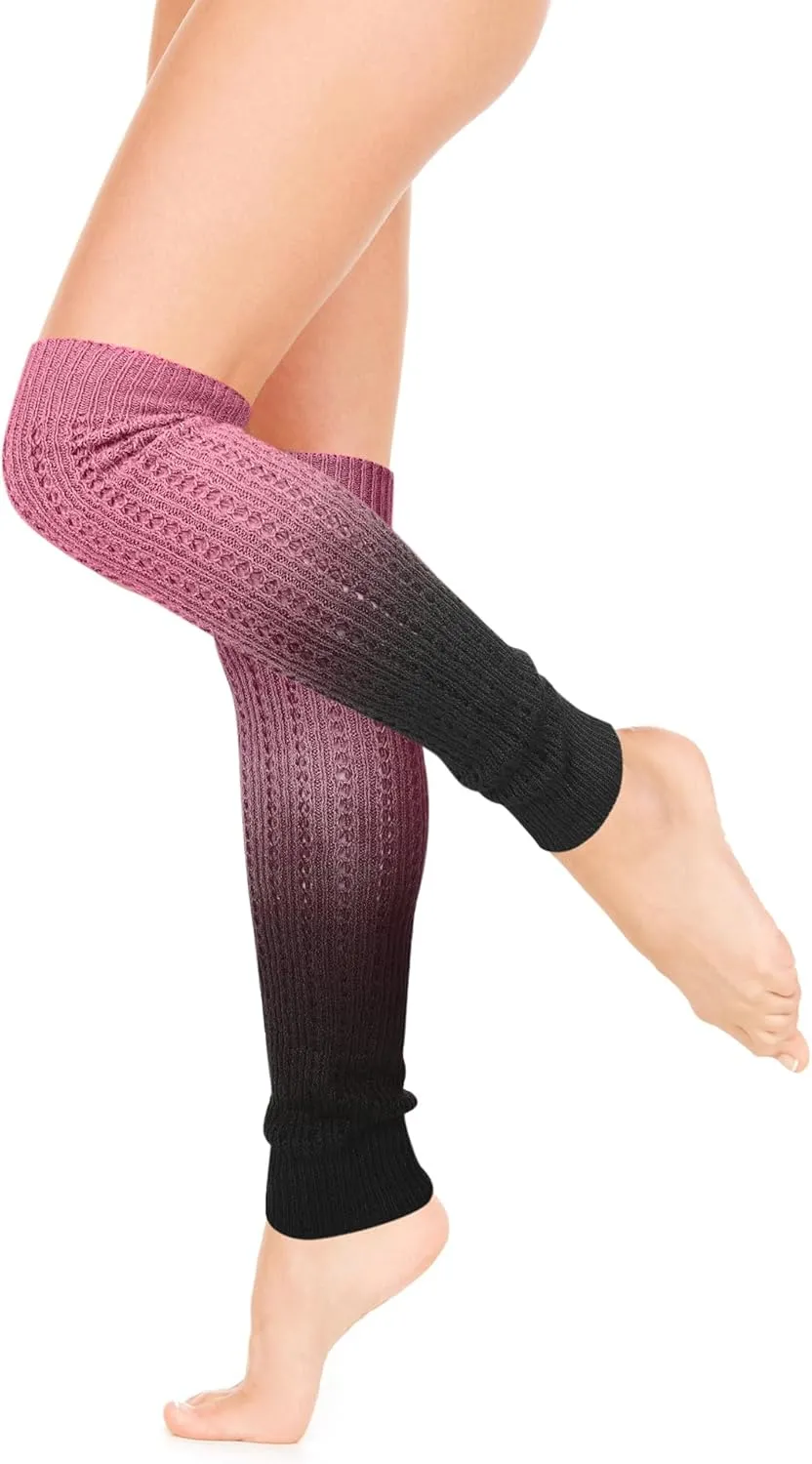 Benefeet Sox Womens Leg Warmers 80s Girls Wool Ribbed Knit Thigh High Socks Crochet Extra Long Boot Socks