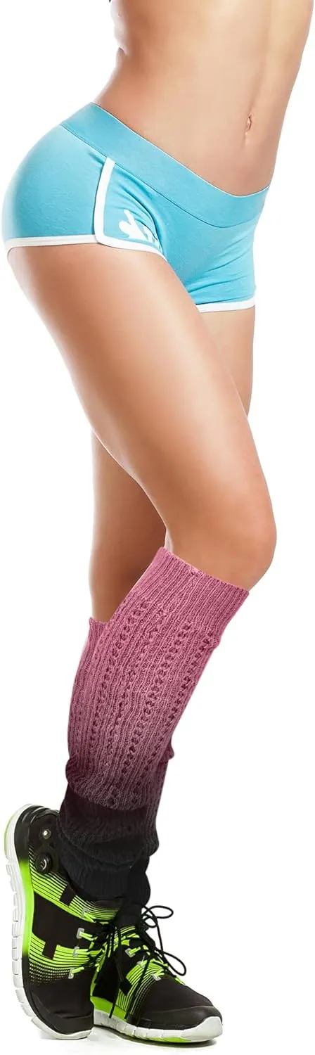 Benefeet Sox Womens Leg Warmers 80s Girls Wool Ribbed Knit Thigh High Socks Crochet Extra Long Boot Socks