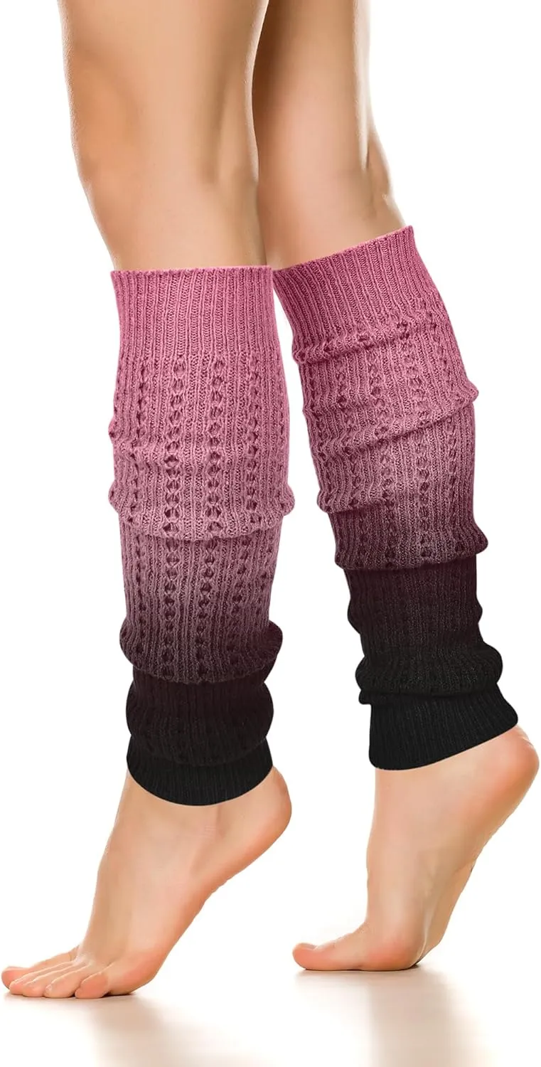 Benefeet Sox Womens Leg Warmers 80s Girls Wool Ribbed Knit Thigh High Socks Crochet Extra Long Boot Socks