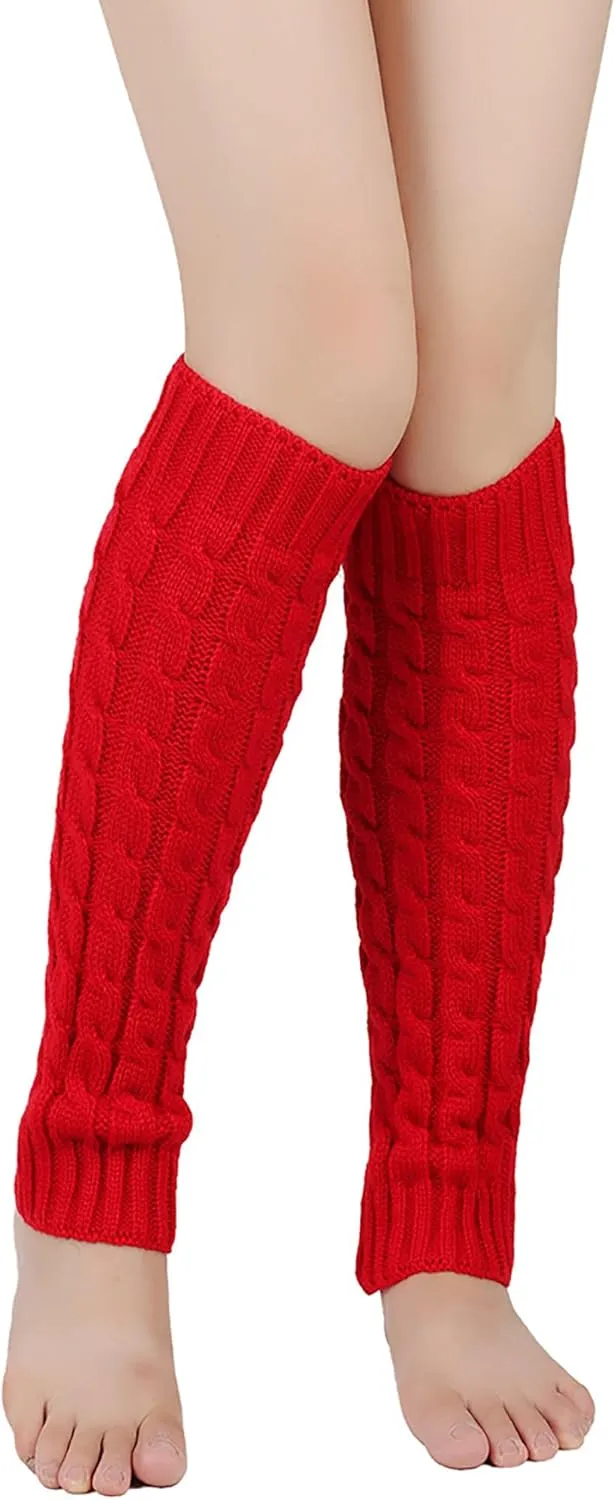 Bestjybt Womens Leg Warmers Crochet Knitted Long Boot Socks Warm Boot Cuffs