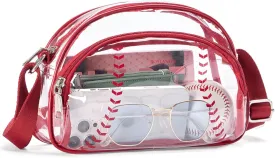 BOSTANTEN Baseball Crossbody Purses for Sport Mom Small Shoulder Bag Vegan Leather Women Handbags for Events