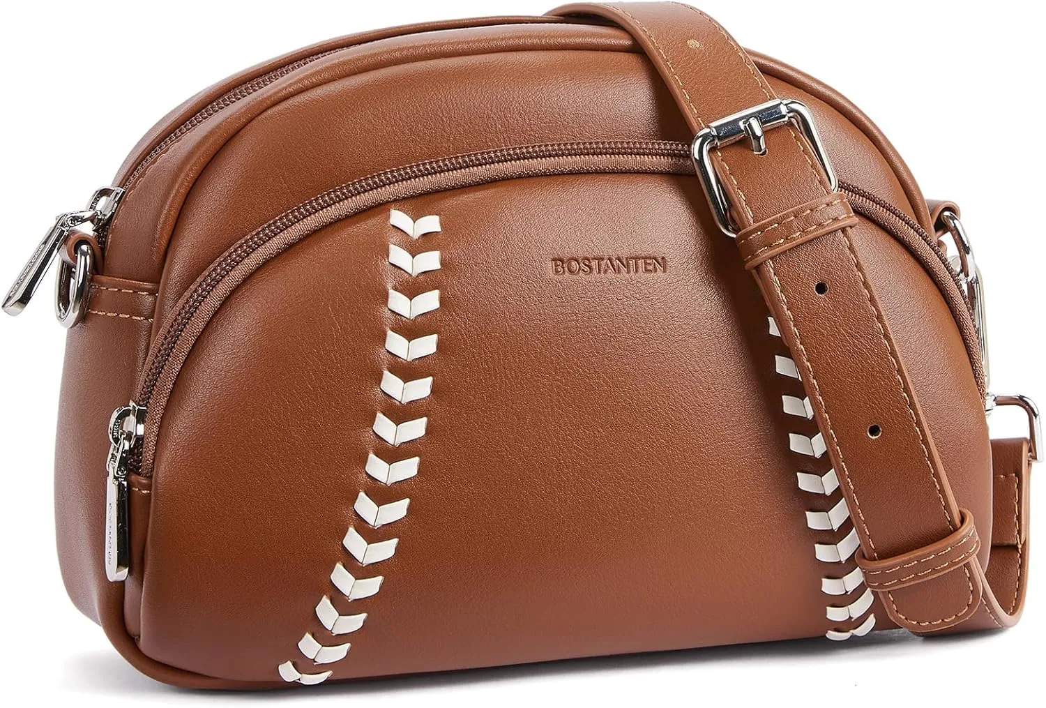 BOSTANTEN Baseball Crossbody Purses for Sport Mom Small Shoulder Bag Vegan Leather Women Handbags for Events