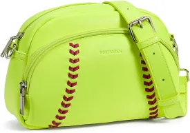 BOSTANTEN Baseball Crossbody Purses for Sport Mom Small Shoulder Bag Vegan Leather Women Handbags for Events