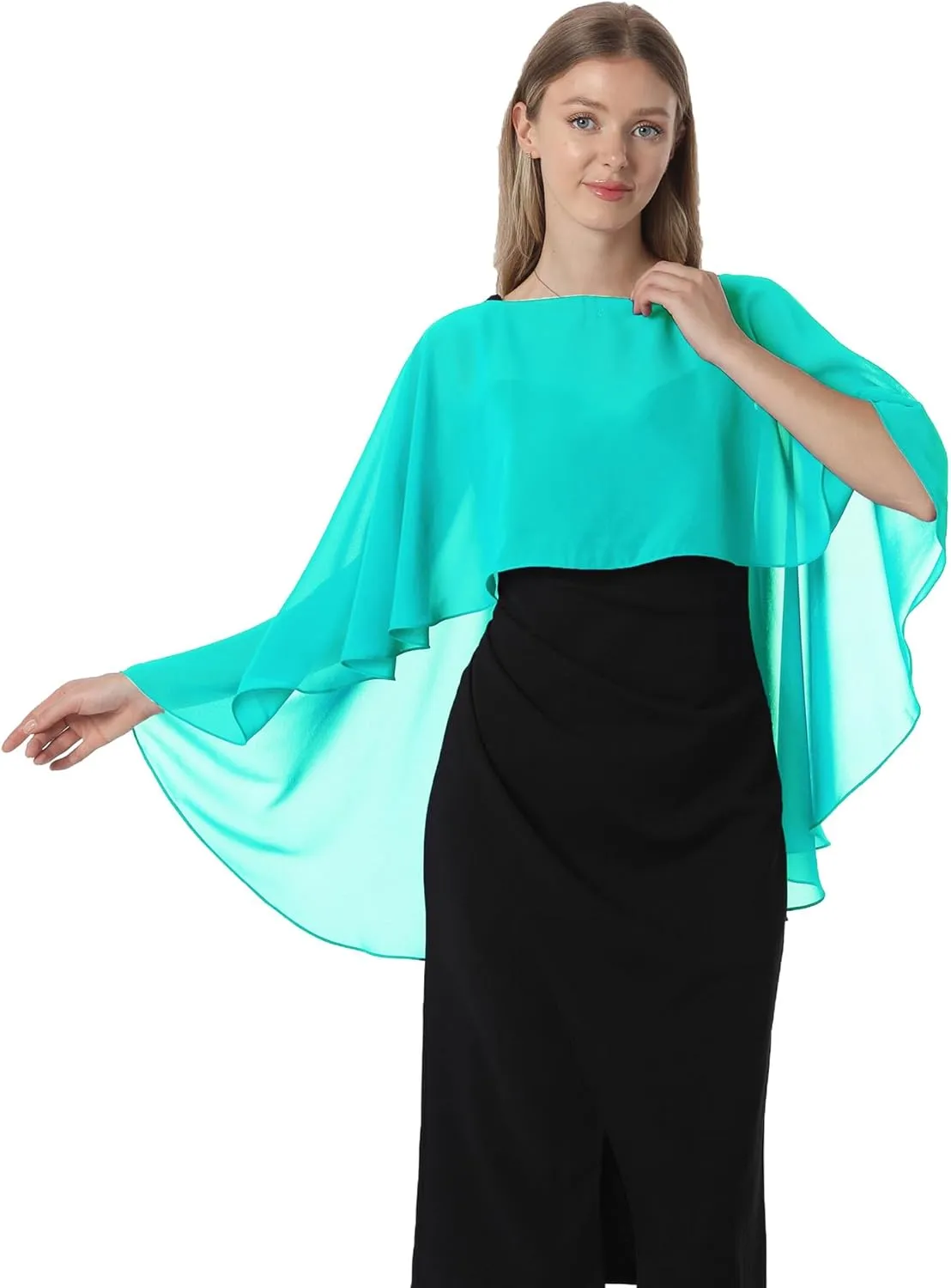 Capelets for women Chiffon Cape Shawls and Wraps for Evening Dress Wedding Capes Cover Up