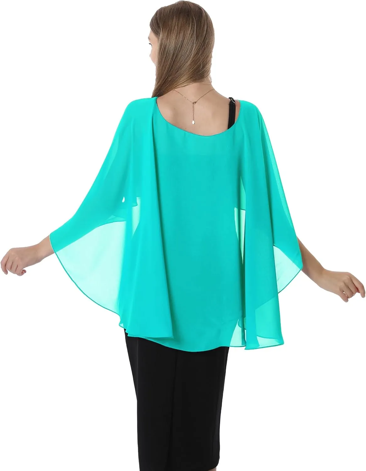 Capelets for women Chiffon Cape Shawls and Wraps for Evening Dress Wedding Capes Cover Up