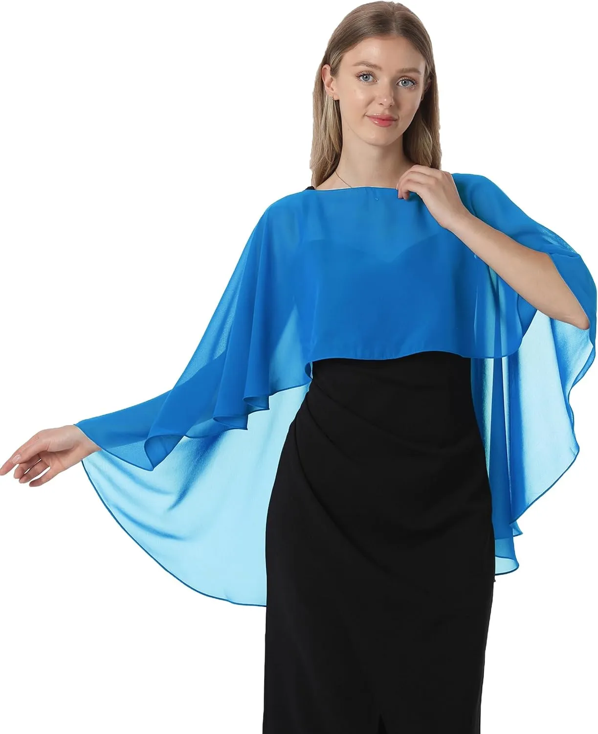 Capelets for women Chiffon Cape Shawls and Wraps for Evening Dress Wedding Capes Cover Up