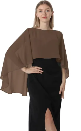 Capelets for women Chiffon Cape Shawls and Wraps for Evening Dress Wedding Capes Cover Up