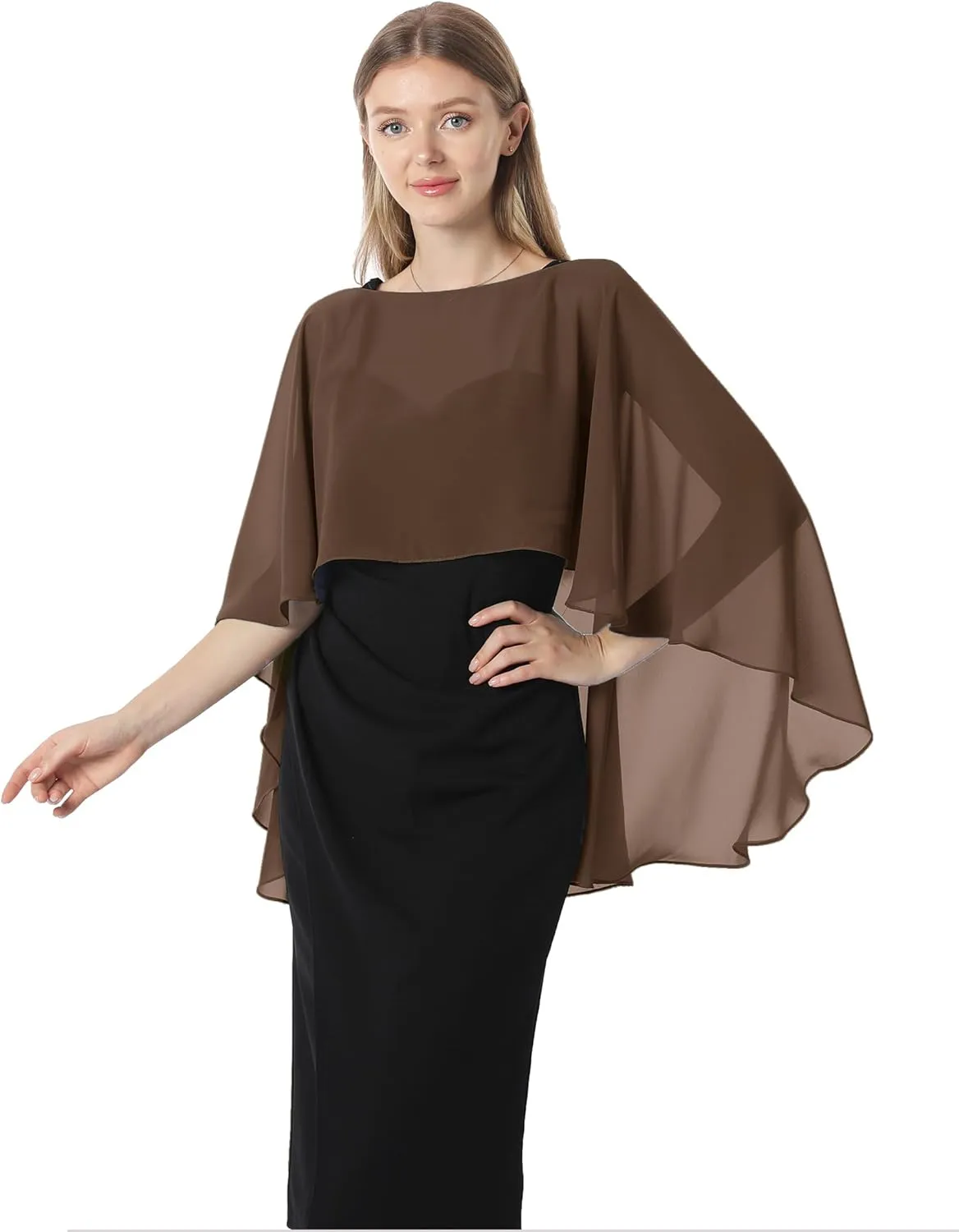 Capelets for women Chiffon Cape Shawls and Wraps for Evening Dress Wedding Capes Cover Up