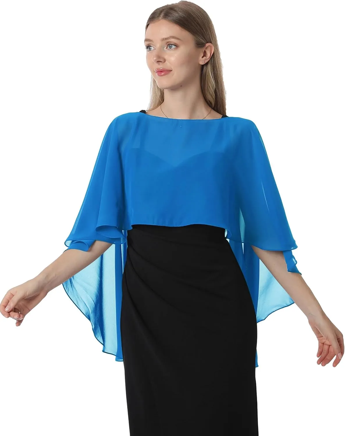 Capelets for women Chiffon Cape Shawls and Wraps for Evening Dress Wedding Capes Cover Up