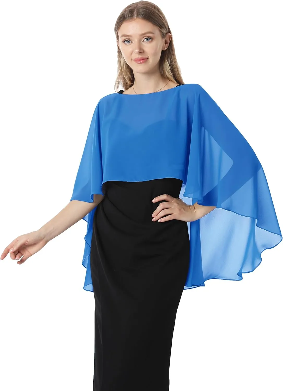 Capelets for women Chiffon Cape Shawls and Wraps for Evening Dress Wedding Capes Cover Up