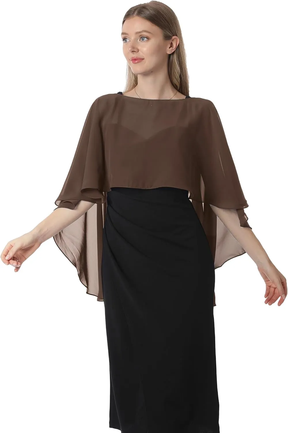 Capelets for women Chiffon Cape Shawls and Wraps for Evening Dress Wedding Capes Cover Up