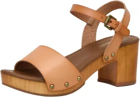 CUSHIONAIRE Women's Sloan Faux Wood Sandal  Memory Foam Insole & LiteSole Technology -Wide Widths Available