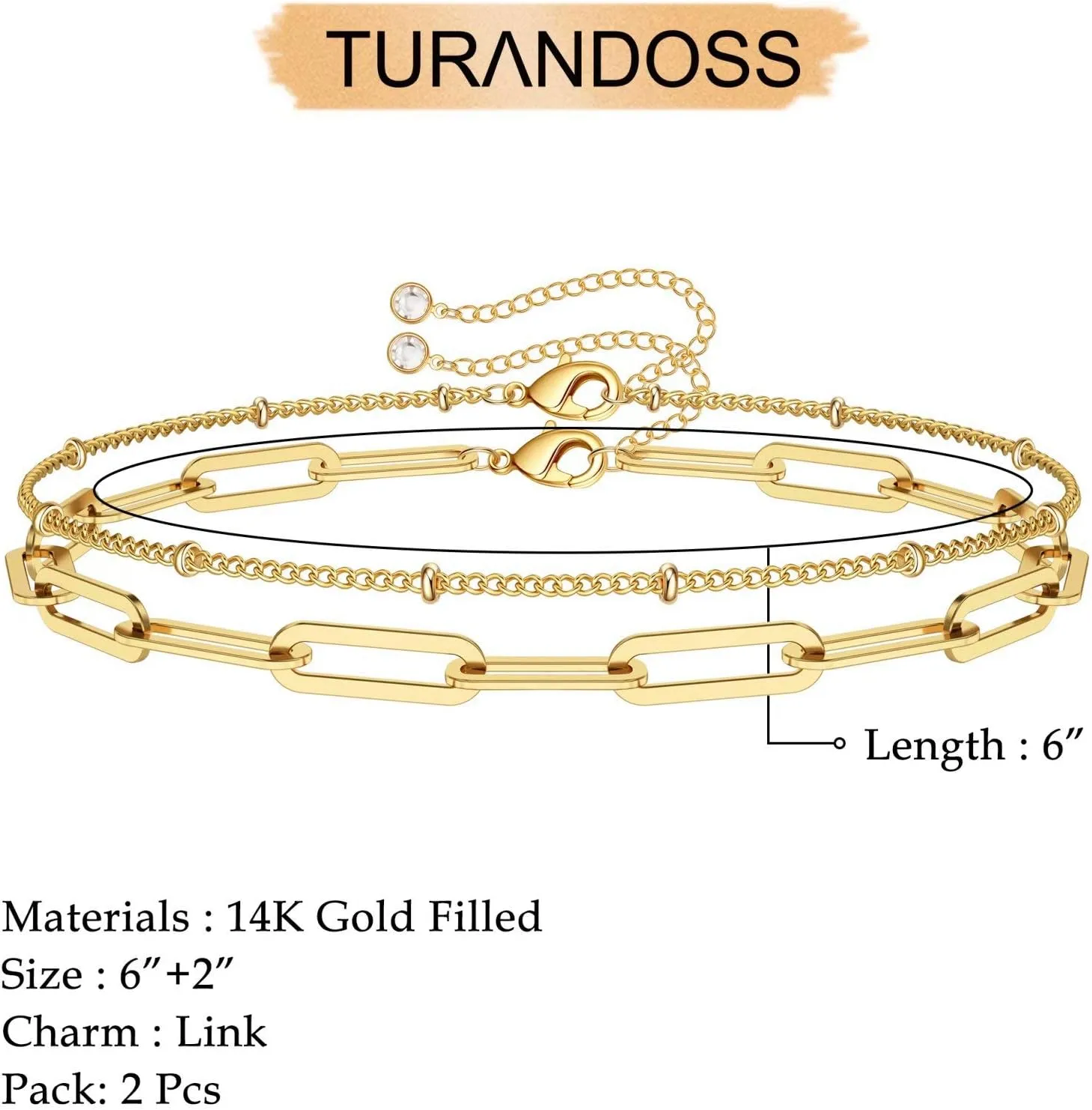 Dainty Gold Bracelets for Women, 14K Gold Plated Adjustable Layered Bracelet Cute Evil Eye Oval Chain Pearl Bar Turtle Gold Bracelets for Women Jewelry