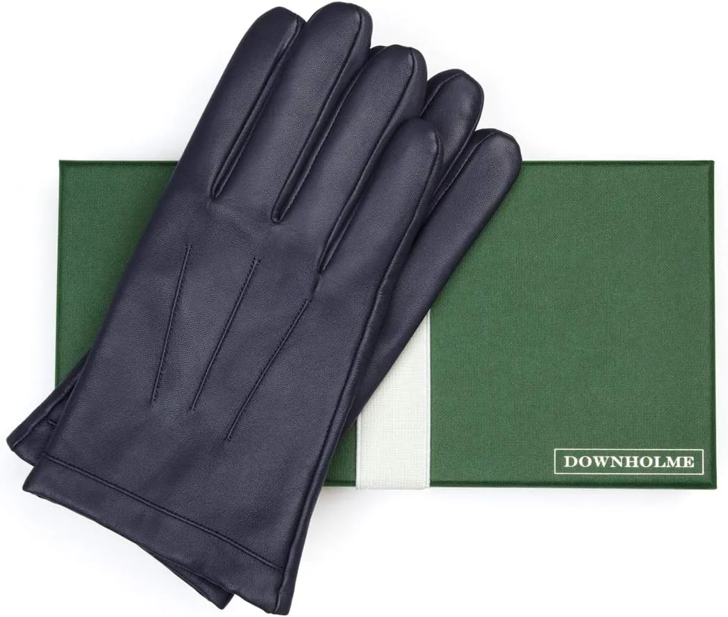 Downholme Vegan Leather Gloves for Men