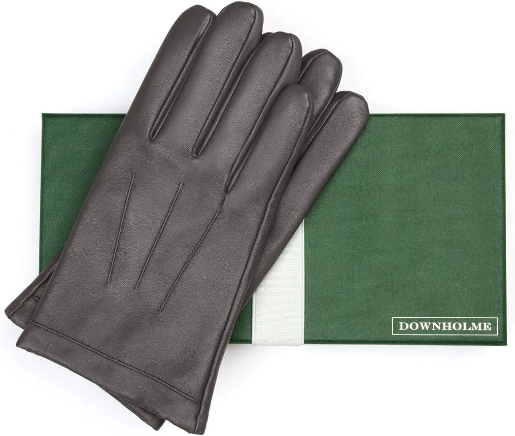 Downholme Vegan Leather Gloves for Men