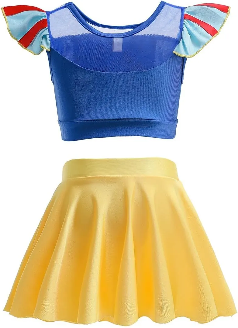 DYMCII Girls Princess Swimwear Two-Piece Tankini Set Bathing Suits Outdoors Beach Surfing Water Park Summer Swimsuits