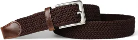 Elastic Braided Belt Adjustable Plus Size Black 1.4 inches