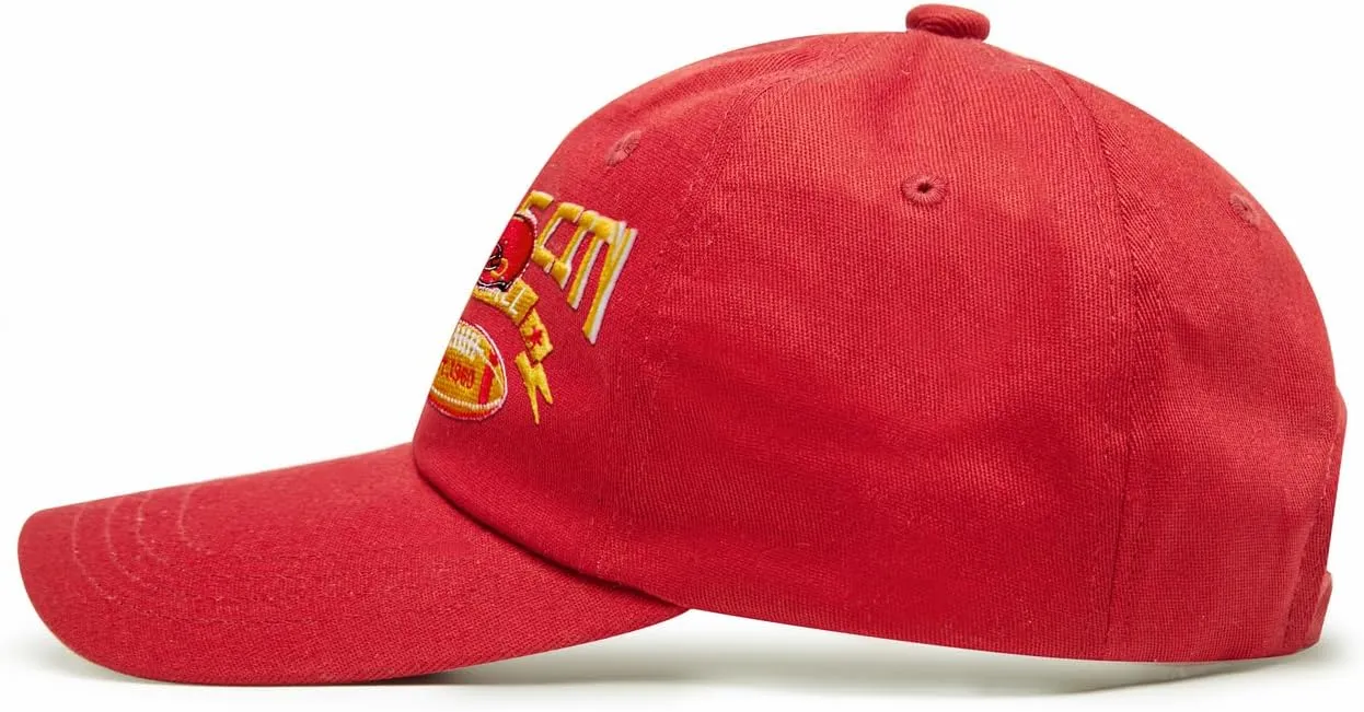 Embroidered Football Hat for Men Women Youth Team Color Baseball Cap Trucker Hats Fans Gifts Apparel