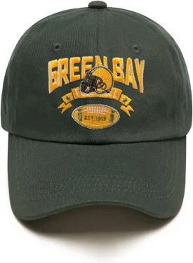 Embroidered Football Hat for Men Women Youth Team Color Baseball Cap Trucker Hats Fans Gifts Apparel