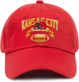 Embroidered Football Hat for Men Women Youth Team Color Baseball Cap Trucker Hats Fans Gifts Apparel