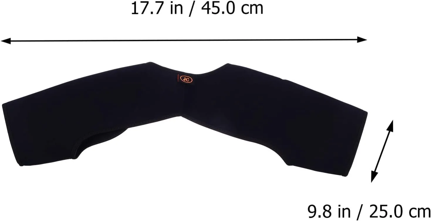 EXCEART Double Shoulder Brace Stability Compression Sleeve Back Shoulder Support Wrap Change Posture Humpback for Men Women Size L