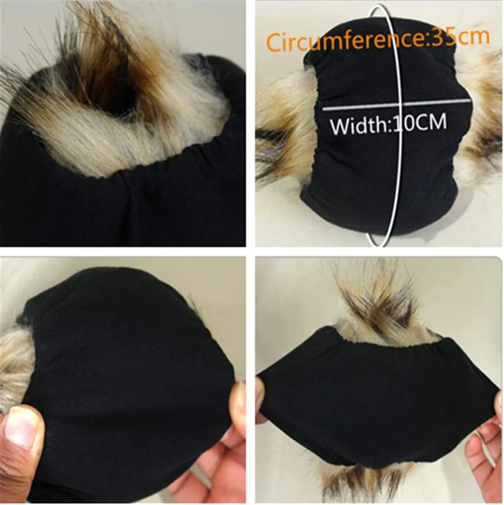 Faux Fur Wrist Cuffs Arm Leg Warmers Winter Boot Cuffs Warm Band Ring For Women