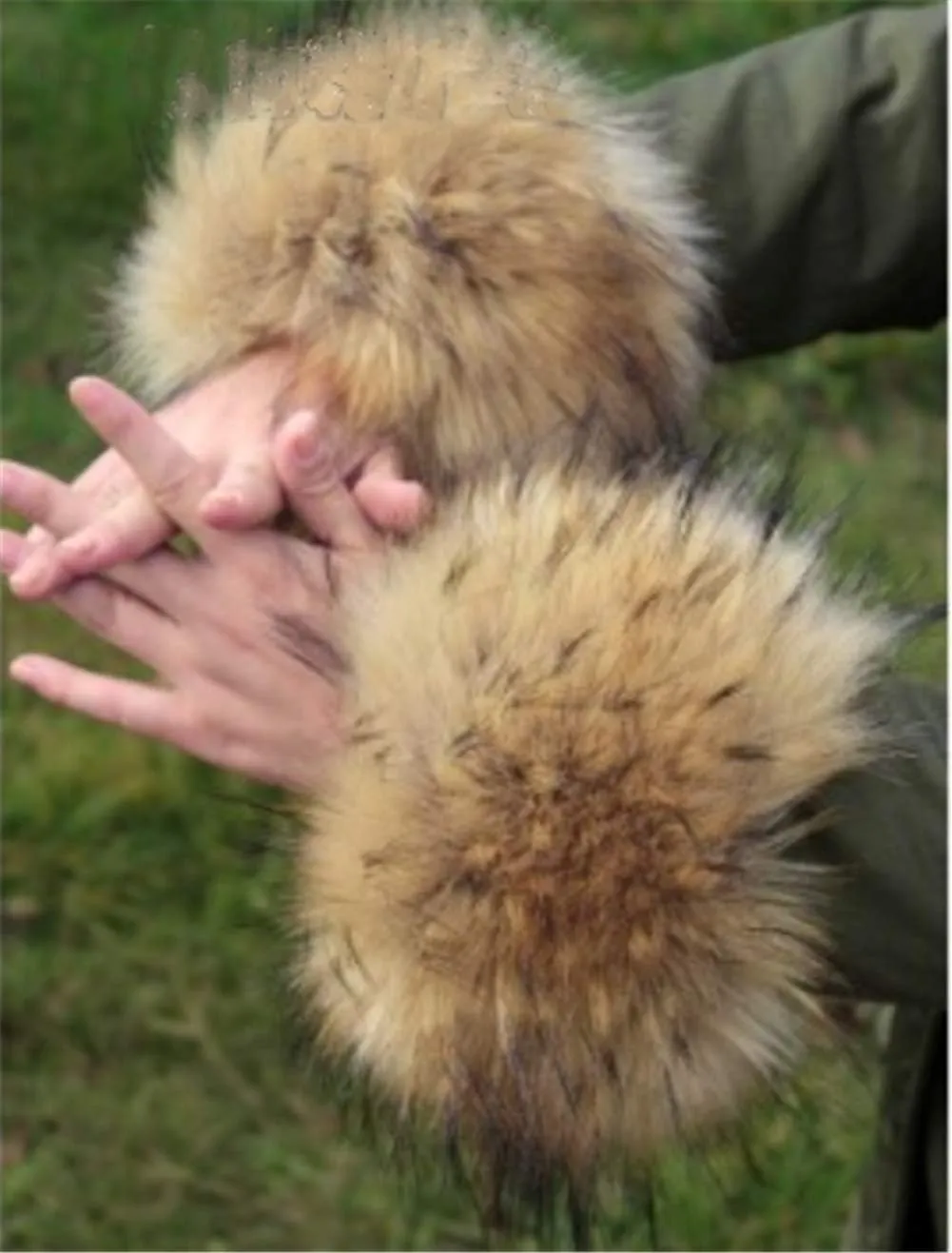 Faux Fur Wrist Cuffs Arm Leg Warmers Winter Boot Cuffs Warm Band Ring For Women