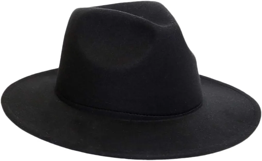 Fedora Hat with Belt Buckle Vintage Floppy Panama Hat Classic Wide Brim Rancher Jazz Lady Retro Hat Women Men