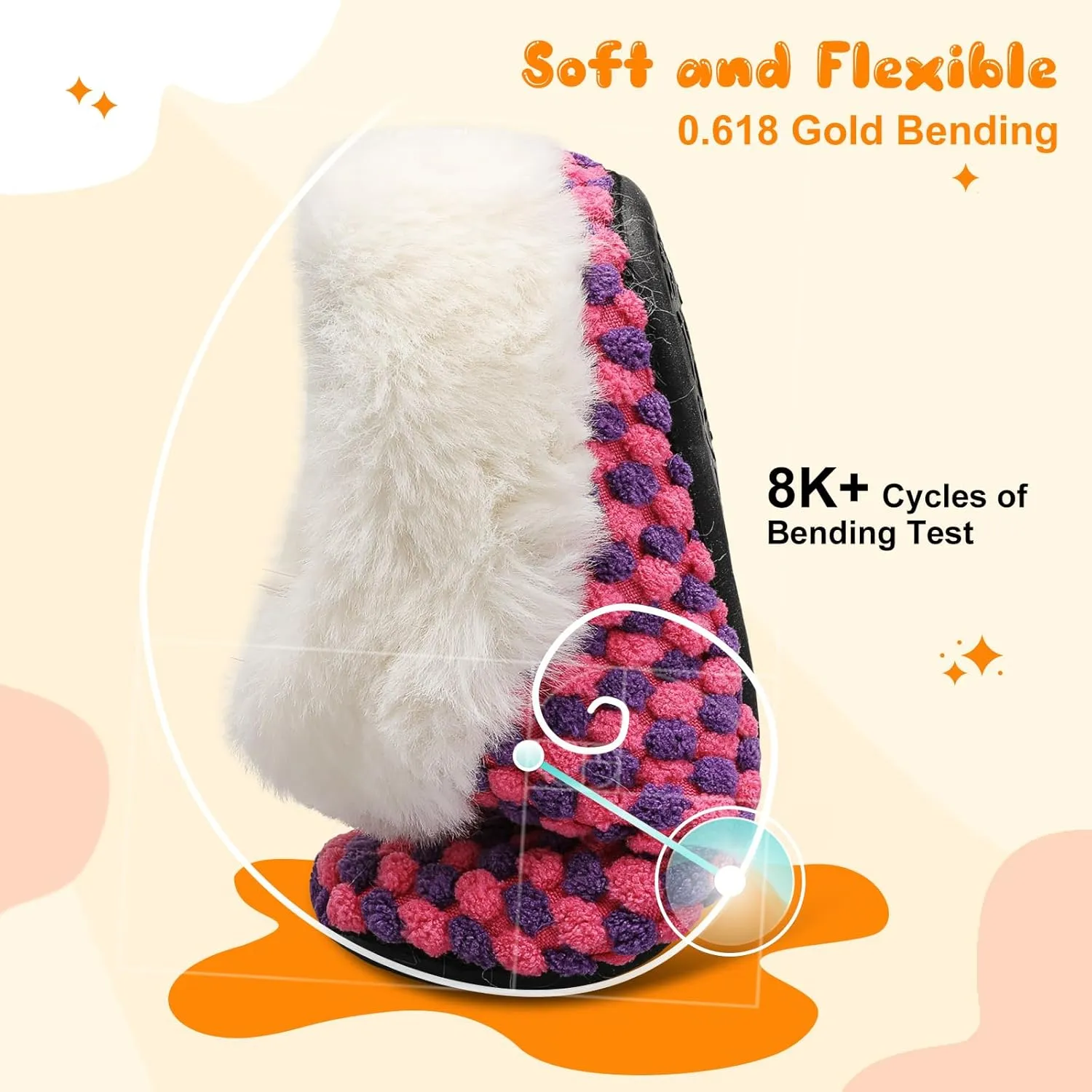 FEETCITY Toddler Slippers - Slip On Shoes for Girls & Boys, Lightweight & Warm Indoor Walking Shoes