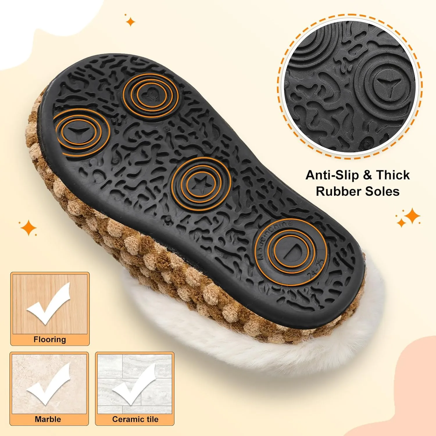 FEETCITY Toddler Slippers - Slip On Shoes for Girls & Boys, Lightweight & Warm Indoor Walking Shoes