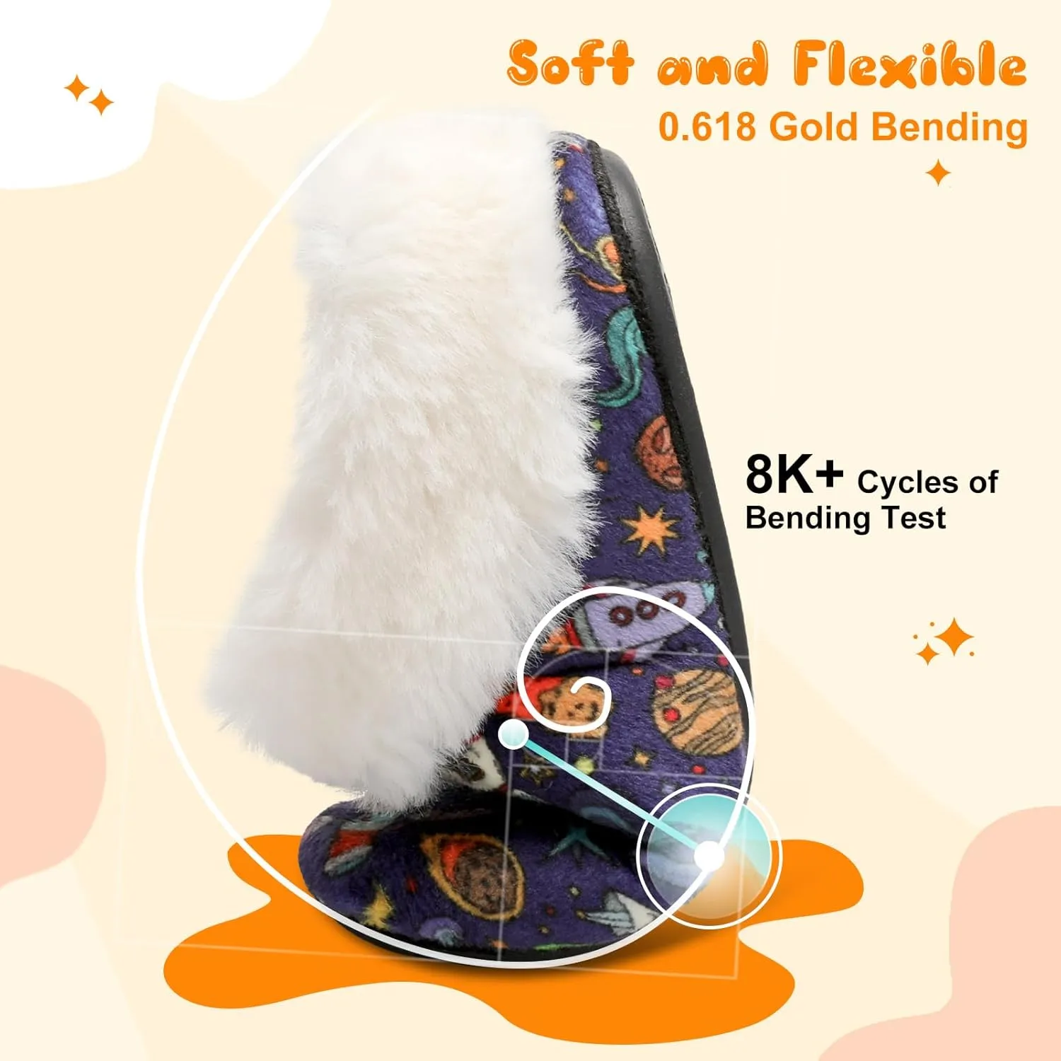 FEETCITY Toddler Slippers - Slip On Shoes for Girls & Boys, Lightweight & Warm Indoor Walking Shoes