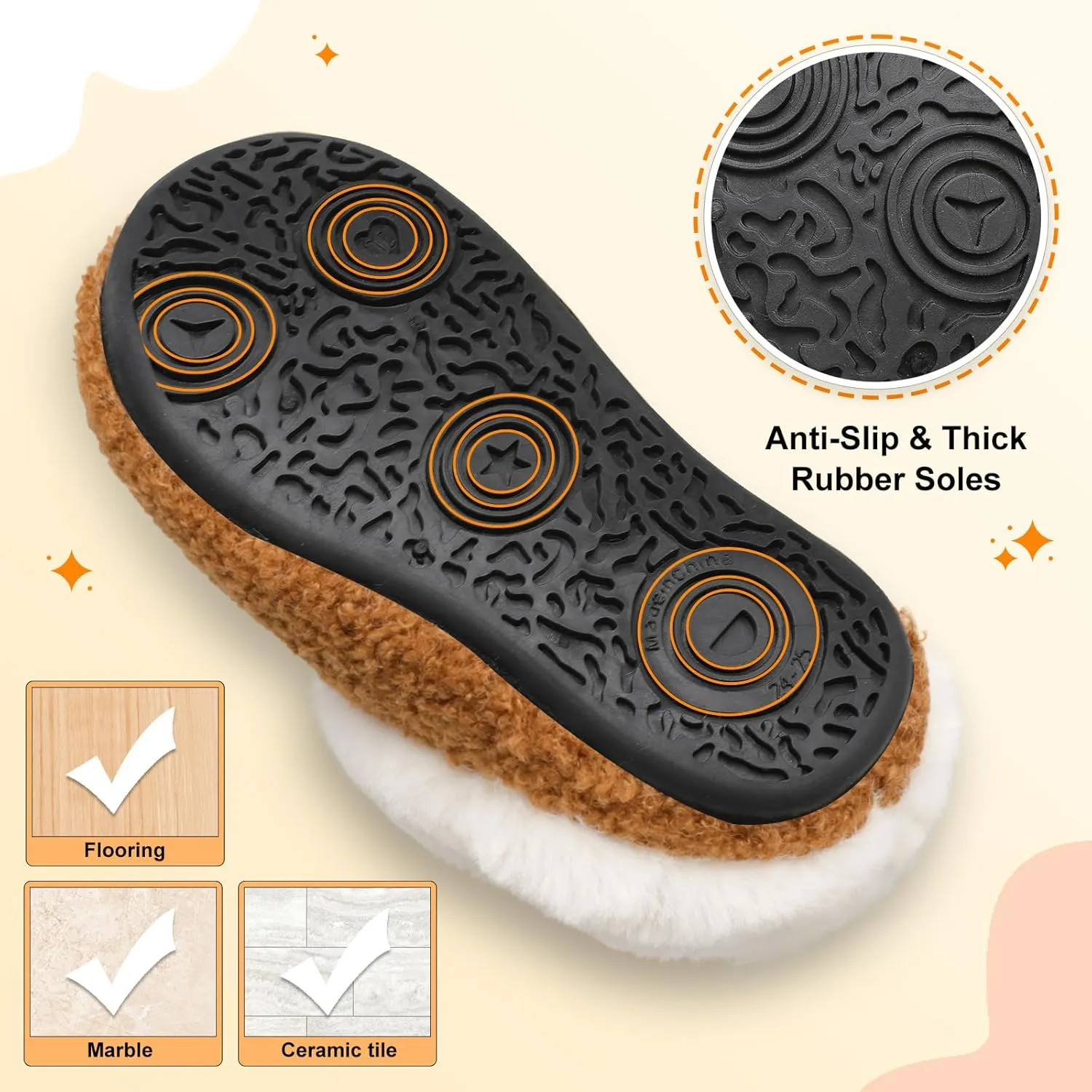 FEETCITY Toddler Slippers - Slip On Shoes for Girls & Boys, Lightweight & Warm Indoor Walking Shoes