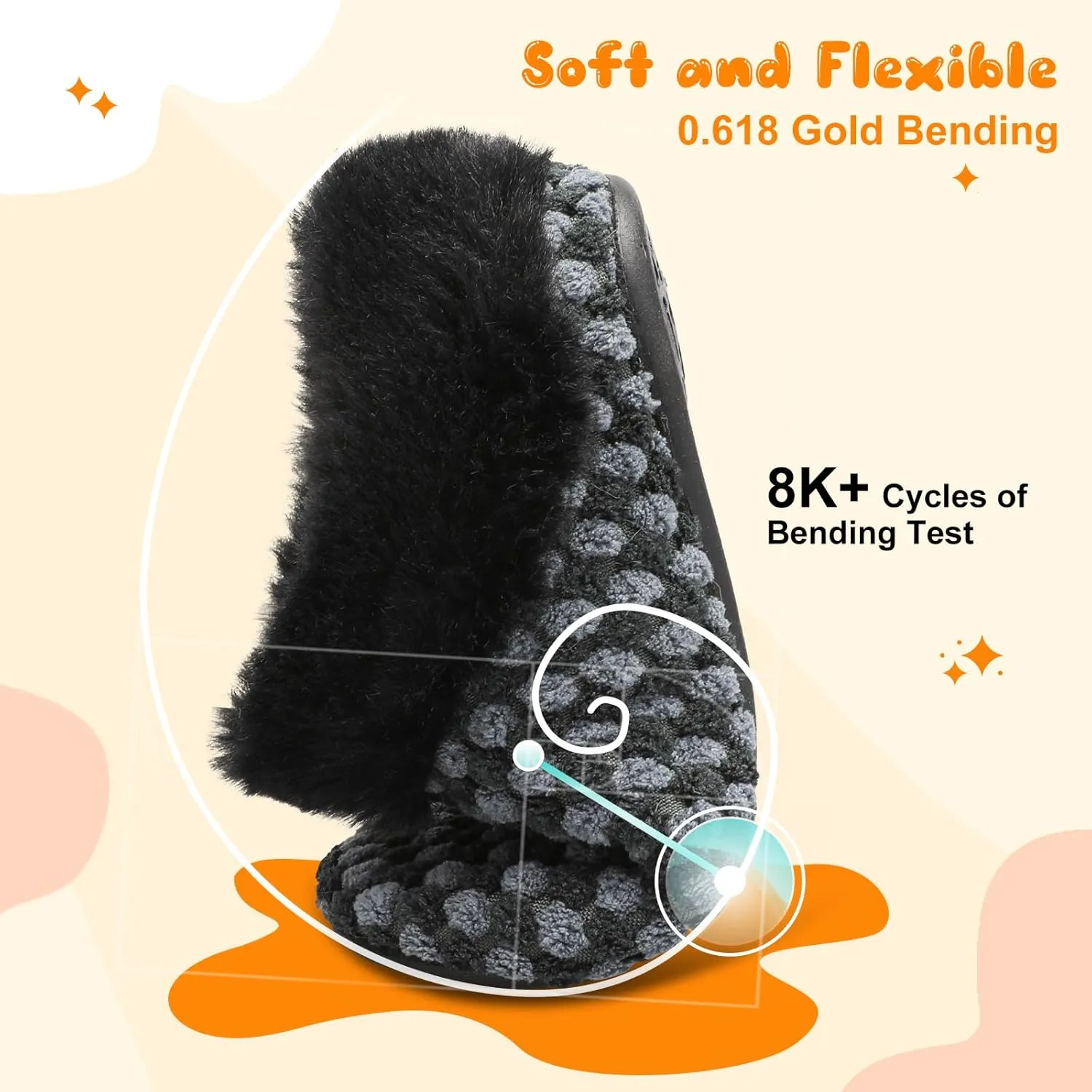 FEETCITY Toddler Slippers - Slip On Shoes for Girls & Boys, Lightweight & Warm Indoor Walking Shoes