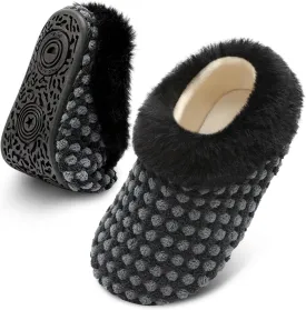 FEETCITY Toddler Slippers - Slip On Shoes for Girls & Boys, Lightweight & Warm Indoor Walking Shoes