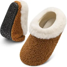 FEETCITY Toddler Slippers - Slip On Shoes for Girls & Boys, Lightweight & Warm Indoor Walking Shoes