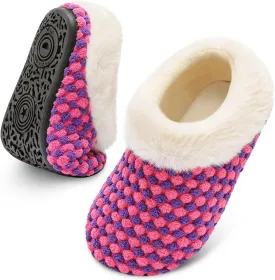 FEETCITY Toddler Slippers - Slip On Shoes for Girls & Boys, Lightweight & Warm Indoor Walking Shoes
