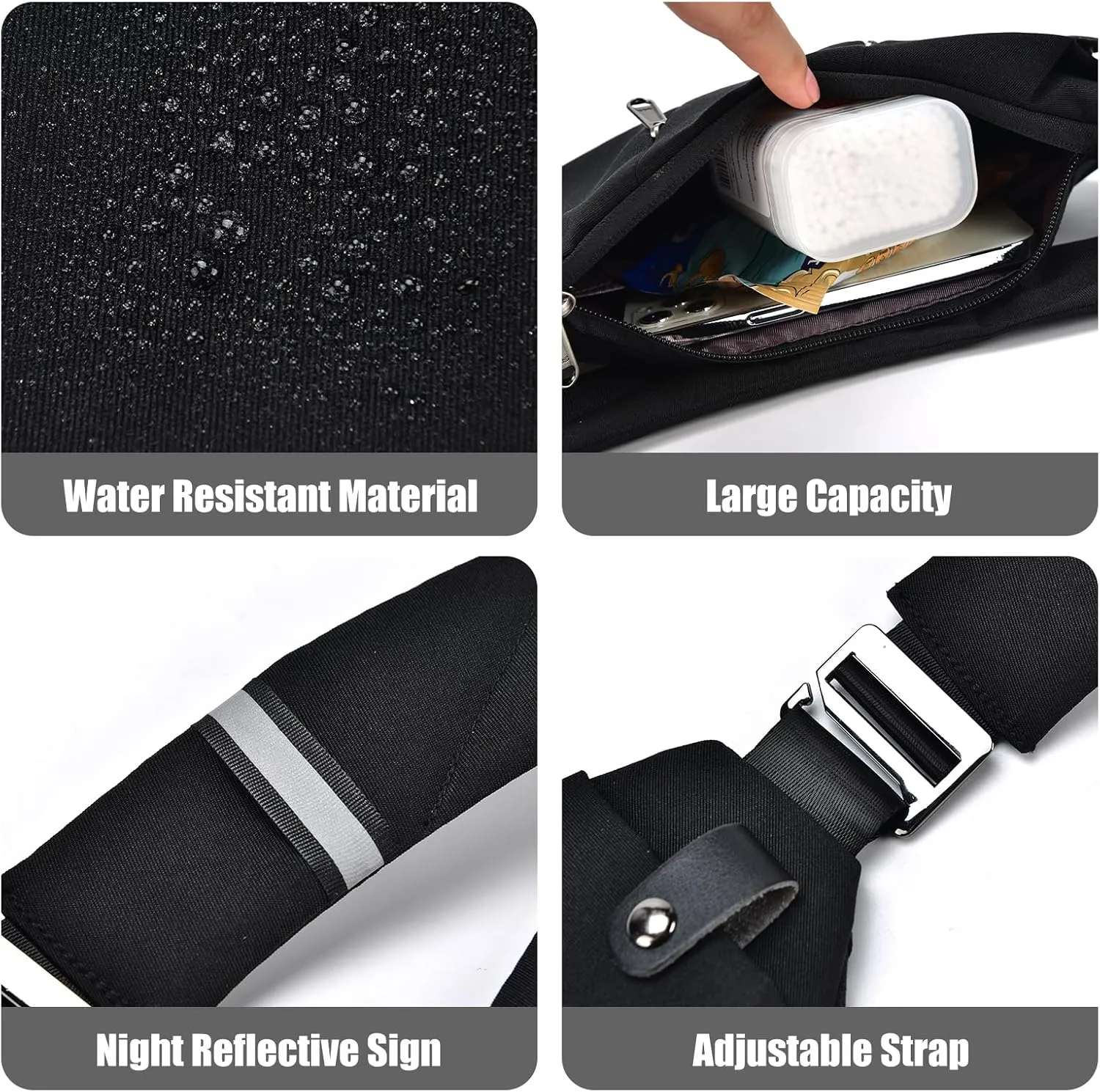 Fibrdoo Anti Theft Crossbody Bag for Women Men, Travel Purse Anti Theft Crossbody Sling Bag Shoulder Bag for Casual