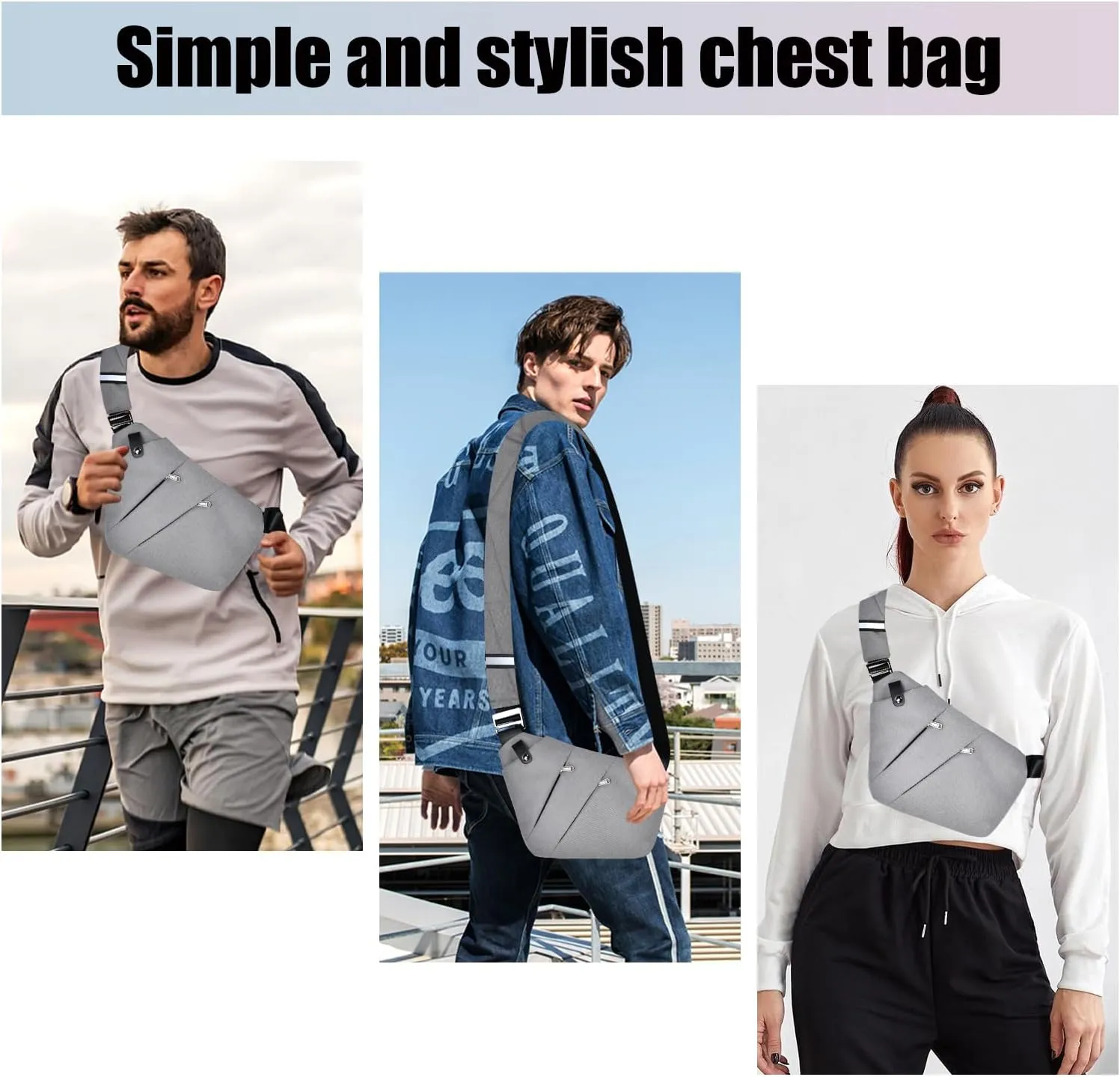 Fibrdoo Anti Theft Crossbody Bag for Women Men, Travel Purse Anti Theft Crossbody Sling Bag Shoulder Bag for Casual