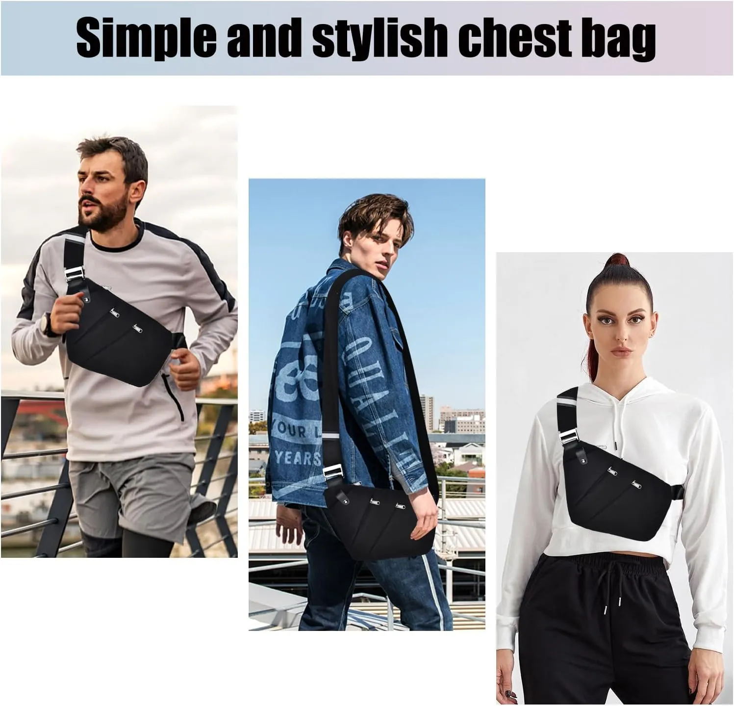 Fibrdoo Anti Theft Crossbody Bag for Women Men, Travel Purse Anti Theft Crossbody Sling Bag Shoulder Bag for Casual